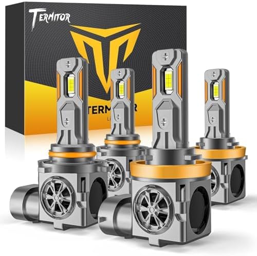 Termitor H11+9005 Light Bulbs High/Low Beam, 150,000LM 1500% Bright Bulbs