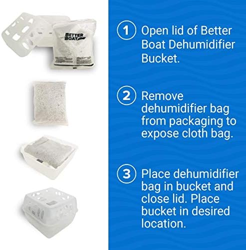 Refillable Moisture Absorber Bucket with Dehumidifier Refill Pack Moisture
