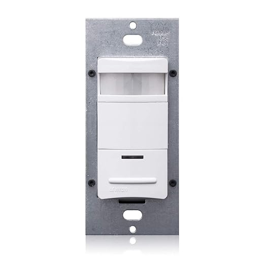 Leviton Decora 120/277-Volt Wall Switch Occupancy Sensor, ODS10-IDE, Black