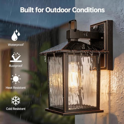 Dusk to Dawn Porch Light, Oil-Rubbed Bronze Outdoor Light Fixture