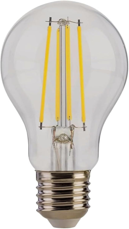Jaspertronics™ Dusk to Dawn Outdoor Sensor A19 LED Light Bulb 2700K Daylight 8W (100W Eqv.) 1400LM Vintage Filament E26 Base,Auto On/Off Photocell Energy-Efficient Lighting 4 Pack