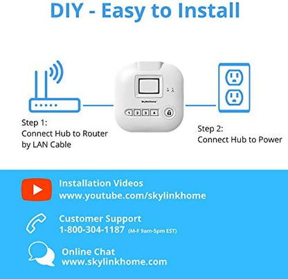 SK-200 SkylinkNet Connected Wireless Alarm System, Security & Home Automation System, iOS iPhone Android Smartphone Compatible with No Monthly Fees.