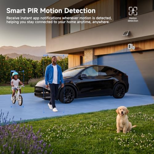 VSTARCAM 2K Solar Security Camera Outdoor Wireless with 5200mAh Battery & Solar Panel, Magnetic Quick Mount No Drill Installation, Free Cloud Storage, PIR Human Detection,Spotlight & Siren,WiFi 6,IP66