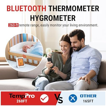 TempPro TempAir Bluetooth Hygrometer Thermometer for Greenhouse Up to 260ft