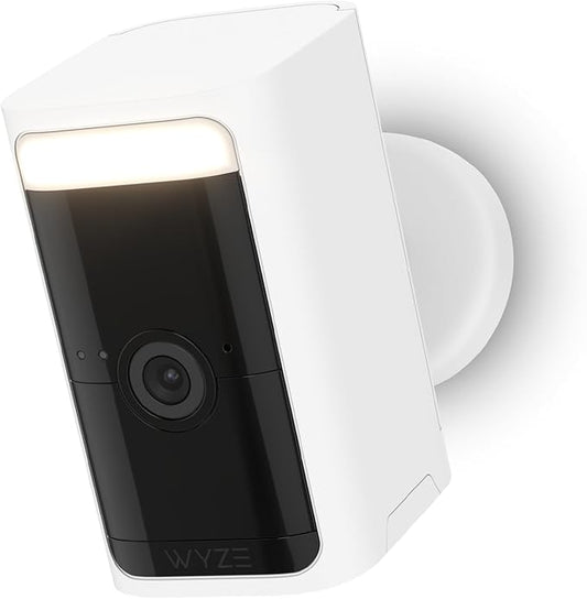 WYZE Wireless Outdoor/Indoor Battery Security Camera, 2.5K HDR Color Night Vision, Integrated Spotlight & Siren, Motion Detection, 2-Way Audio, Alexa & Google Assistant Compatible, Free Expert Support