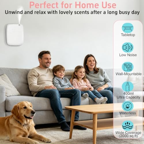 Waterless Essential Oil Diffuser, 400ml Capacity & 2000 Sq.Ft Coverage