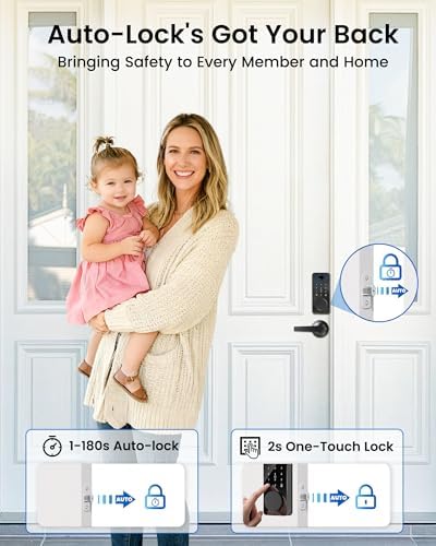 Keyless Entry Door Lock, Fingerprint Smart Deadbolt Lock