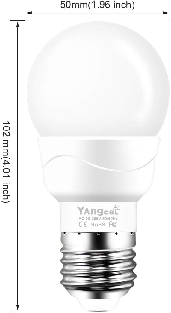 Yangcsl LED Light Bulbs 40W Equivalent, RGB Color Changing Light Bulb with Remote Control, E26 Base, Pack of 6