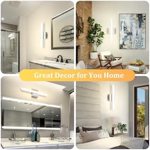 Combuh Bathroom Vanity Light Fixtures Above Mirror, Modern Wall Sconce