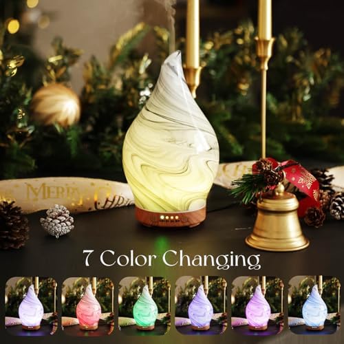 Porseme Essential Oil Diffuser 150ml Handmade Glass Diffuser 6H Runtime