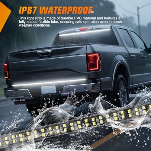 Nilight 60 Inch 360 LED Tailgate Strobe Light Strip White