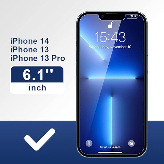 ImpactStrong Anti-Spy Privacy Screen Protector for iPhone 16e / iPhone 13 / iPhone 13 Pro (6.1-Inch), 9H Tempered Glass, Shatter-Resistant, Anti-Scratch, Easy Install Kit, Case Friendly, 2-Pack