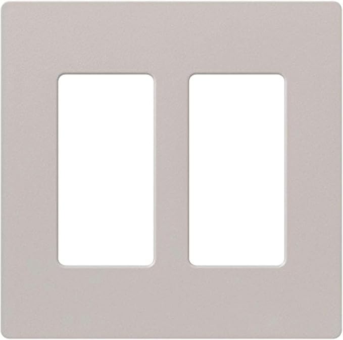 Lutron Claro 2 Gang Decorator/Rocker Wallplate, Satin, Taupe (1-Pack) | SC-2-TP
