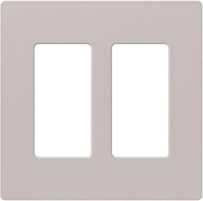 Lutron Claro 2 Gang Decorator/Rocker Wallplate, Satin, Taupe (1-Pack) | SC-2-TP