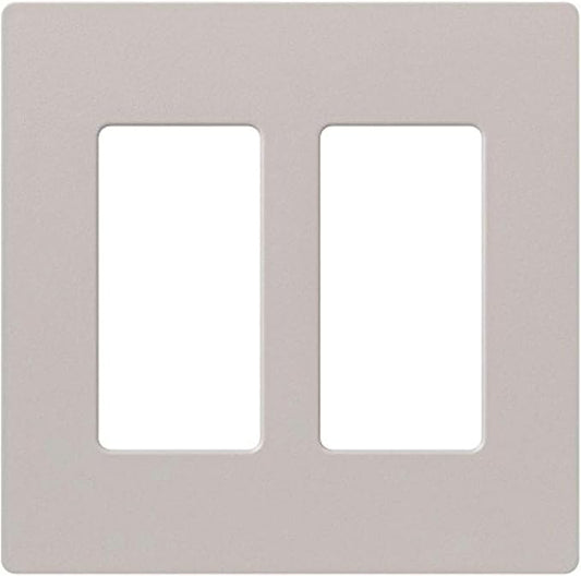 Lutron Claro 2 Gang Decorator/Rocker Wallplate, Satin, Taupe (1-Pack) | SC-2-TP