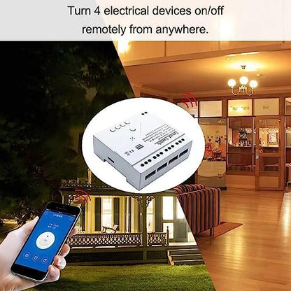 Tuya 4CH USB5V AC85-250V Smart Life WiFi RF Bluetooth APP Relay Module