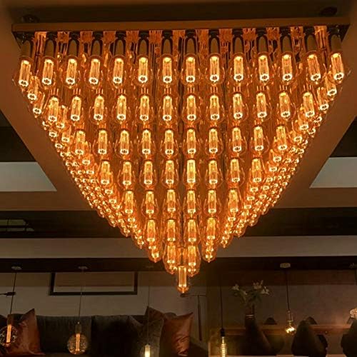 Vintage Edison Light Bulb, Decorative Dimmable LED Bulb, 3.5W Low Lumen Eye-Caring Soft Dim Lighting for Mood(Not Daylight White), Virtual Squirrel Cage Filament, E26 Medium Base, Amber RN ST64