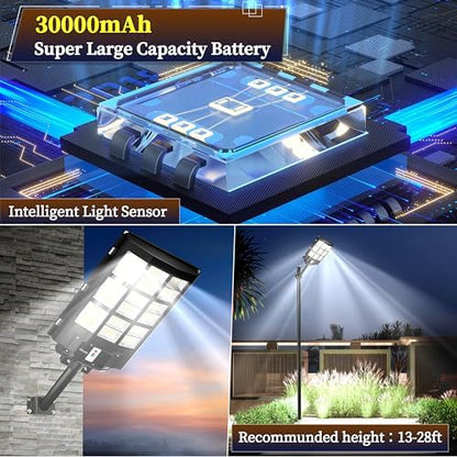 Ofuray Solar Street Lights Outdoor,Of-9000W Commercial Parking Lot Light