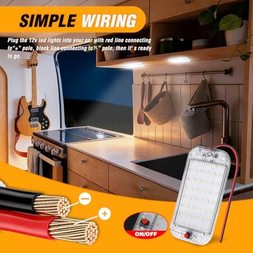 Nilight LED Dome Light 8PCS 6 Inch Interior Light White