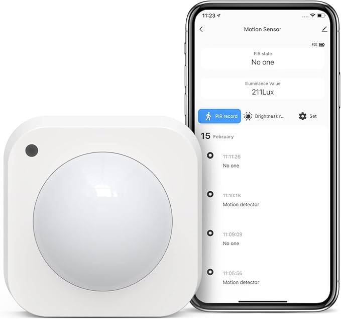 TREATLIFE Zigbee Motion Sensor, Smart Motion Sensor Detector for Alarm System, Smart Home Automation, Triggering Lights and Scenes, Compatible with Alexa Google Home (Hub Required and Sold Separately)
