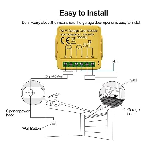 WiFi Garage Door Opener Controller, 1CH
