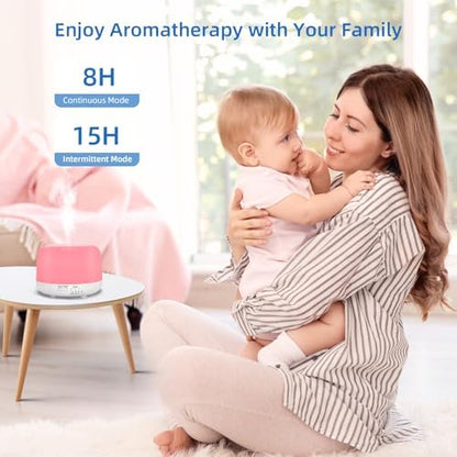 SPLITSKY 300ml Essential Oil Diffuser with Remote, 2 Mist Modes, 2 Timers