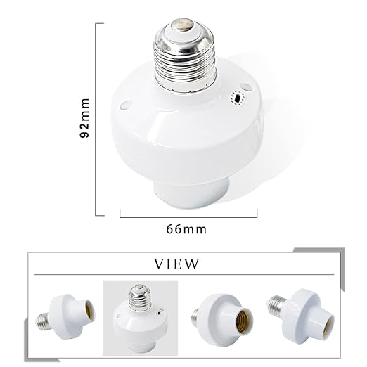 QIACHIP Wi-Fi Smart 2.4G Remote Control Light Socket E26 E27 Bulb Socket Adapter, eWeLink APP Remote Timing, Compatible with Alexa and Google