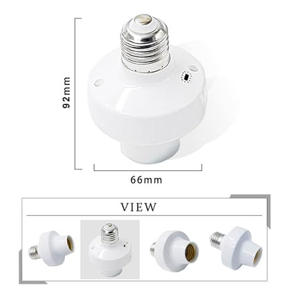 QIACHIP Wi-Fi Smart 2.4G Remote Control Light Socket E26 E27 Bulb Socket Adapter, eWeLink APP Remote Timing, Compatible with Alexa and Google