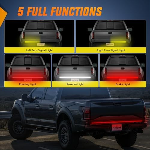 Nilight Truck Tailgate Light Strip 60" Quad Row 648 LED Strip