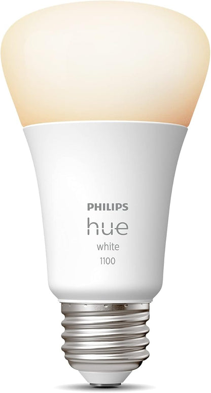Philips Hue White A19 LED Smart Bulb (4 Bulbs) 40W White LED Smart Candle (2 Bulbs)