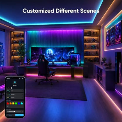 APPECK 32.8ft LED Strip Lights, RGBW Strip Lighting with APP Control