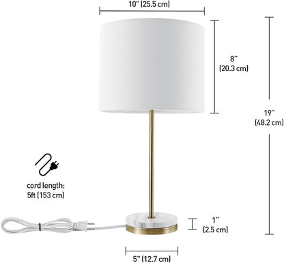 Globe Electric 67044 Versailles Table Lamp, 19", Soft Gold