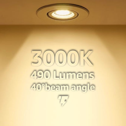 TORCHSTAR MR16 LED Bulb Dimmable, Aluminum, 12V 7W, GU5.3 Bi-Pin Base MR16 LED Spotlight, UL Listed, Spot Light Bulbs for Recessed Track Lighting, 3000K Warm White, Pack of 6