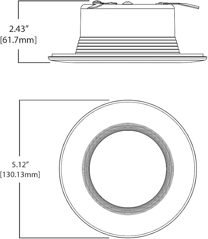 HALO RL 4 in. White Bluetooth Smart Integrated LED Recessed Ceiling Light Trim, Tunable CCT (2700K-5000k) by HALO Home