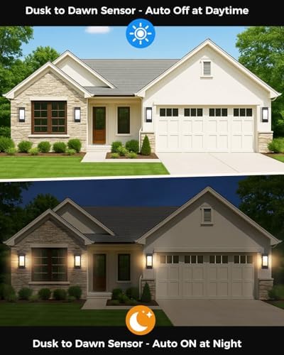RAYVO Smart Porch Lights RGBCW Outdoor Wall Light, Color Changing Sconce
