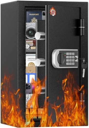 [2026 Upgraded] -35 Min Real Fireproof Safe-3.6 Cu Ft Large Safe for Home