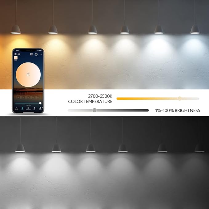 LGIDTECH ZJ09B RGBWW WiFi LED Light Bulb E26 AC100-130V,RGB Color Changing,Color Temperature Adjustable,Compatible with Alexa Google Home Siri Voice Control.Smartphone APP Control Without hub