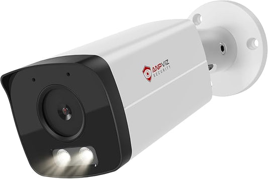 Anpviz 6MP Bullet PoE IP Camera with Smart Dual Light Color Night Vision, Full Metal PoE Security Camera Indoor/Outdoor, AI MD2.0,IP66,Built in Mic,Micro SD Slot,Wired,NDAA, IPC-B8A63WD-S (U Series)