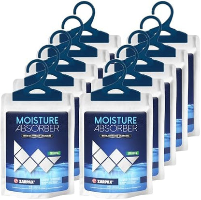 Zarpax Activated Charcoal Moisture Absorber Bags 7.5 oz - Set of 10