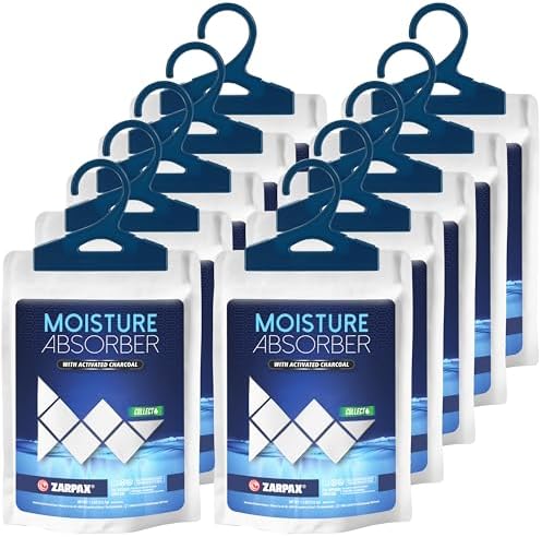 Zarpax Activated Charcoal Moisture Absorber Bags 7.5 oz - Set of 10