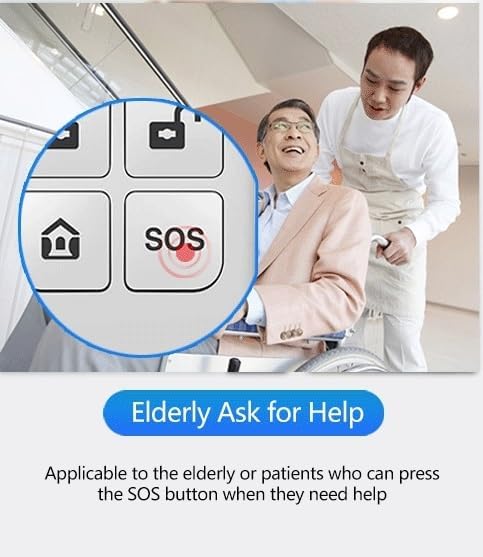 PGST Wireless Smart Remote Control Receiving Controller,with SOS Emergency Alarm Button,for Patients Disabled Elderly,Compatible with Alarm Security System Control Panel(PF50-1)