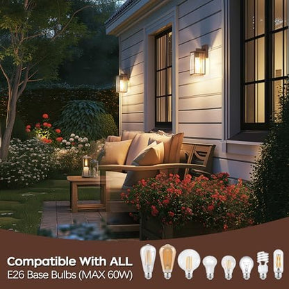 WIHTU Outdoor Front Porch Light Wall Mount, Exterior Lighting Fixtures