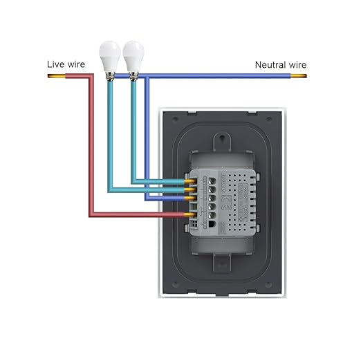 LIVOLO WiFi Touch Wall Switch for Smart Home, Compatible with Alexa & Google Home, Neutral Wire Required, 2 Gang, Tempered Glass Panel, White (120V)