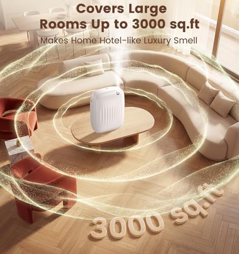 Ziweo Waterless Essential Oil Diffuser 2 x 100mL Hotel Scent Oil, 3000sq.ft