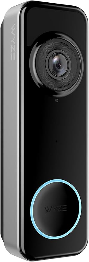 Wyze Battery Video Doorbell Wireless Camera, 1536x1536 HD+ with Color Night Vision, 2-Way Audio, 1:1 Head-to-Toe View, Person/Vehicle/Package Monitor, Wire-Free/Wired Option (Renewed)