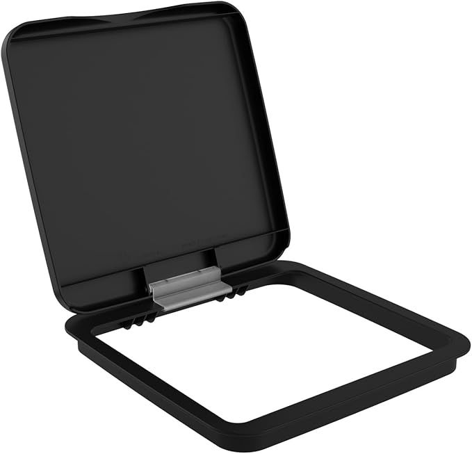 Rev-A-Shelf 27 Qt Under Sink Garbage Can Lid for Base Kitchen and Bathroom Cabinet, Replacement Plastic Trash Bin Lid Only, Black, RV-1024-LID-18-1-40