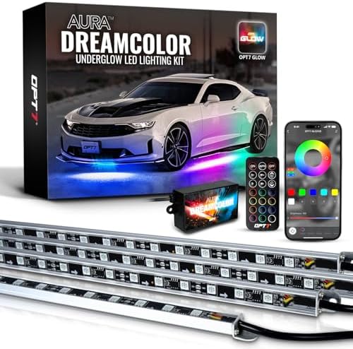 OPT7 Aura DreamColor Underglow Chasing Lights for Car with APP & Remote