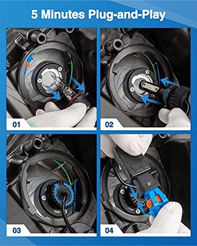 Marsauto 9005 Fog Bulbs HB3 HB3U 9005XS Fog Bulb 12 CSP Chips, Pack of 2