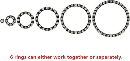 93 LEDs 6 Rings WS2812B 5050 RGB LED Ring Lamp Light Individually Addressable Full Dream Color DC5V with Mini Controller