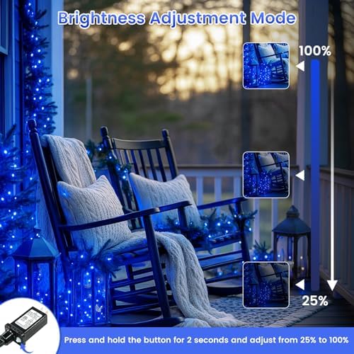 200 LED Connectable String Lights, 66FT Christmas Lights Outdoor Indoor